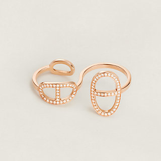 【HERMES】Chaine d'ancre Contour ring, medium model Hermes Size 53 Chaine D'ancre Contour Ring Medium Model with